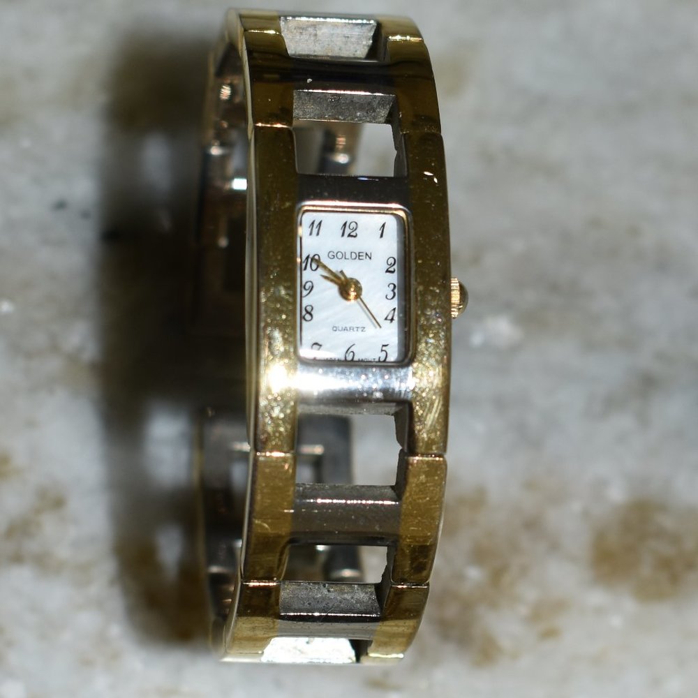 Women's Golden Cuff Watch - Needs New Battery
